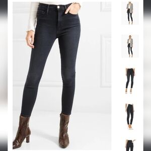 FRAME | Ali high rise skinny jeans gray black sz 24
